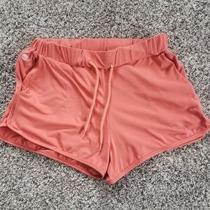 Senita | Coral Athletic Shorts with Pockets